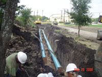 Laying pipe